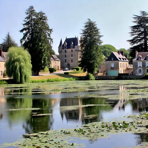 combourg avec lac et chateau